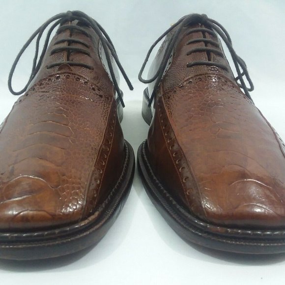Mezlan \'Taranto\' Ostrich Leather Bike Toe Oxfords main image 8